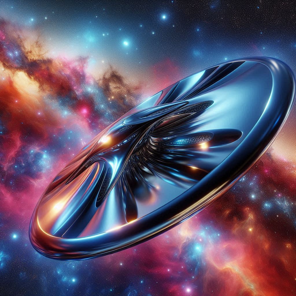 An imaginary spacecraft made of antimatter